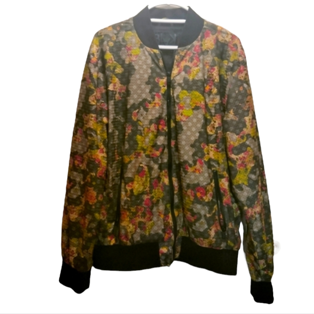 RocaWear Black Label Floral Bomber L